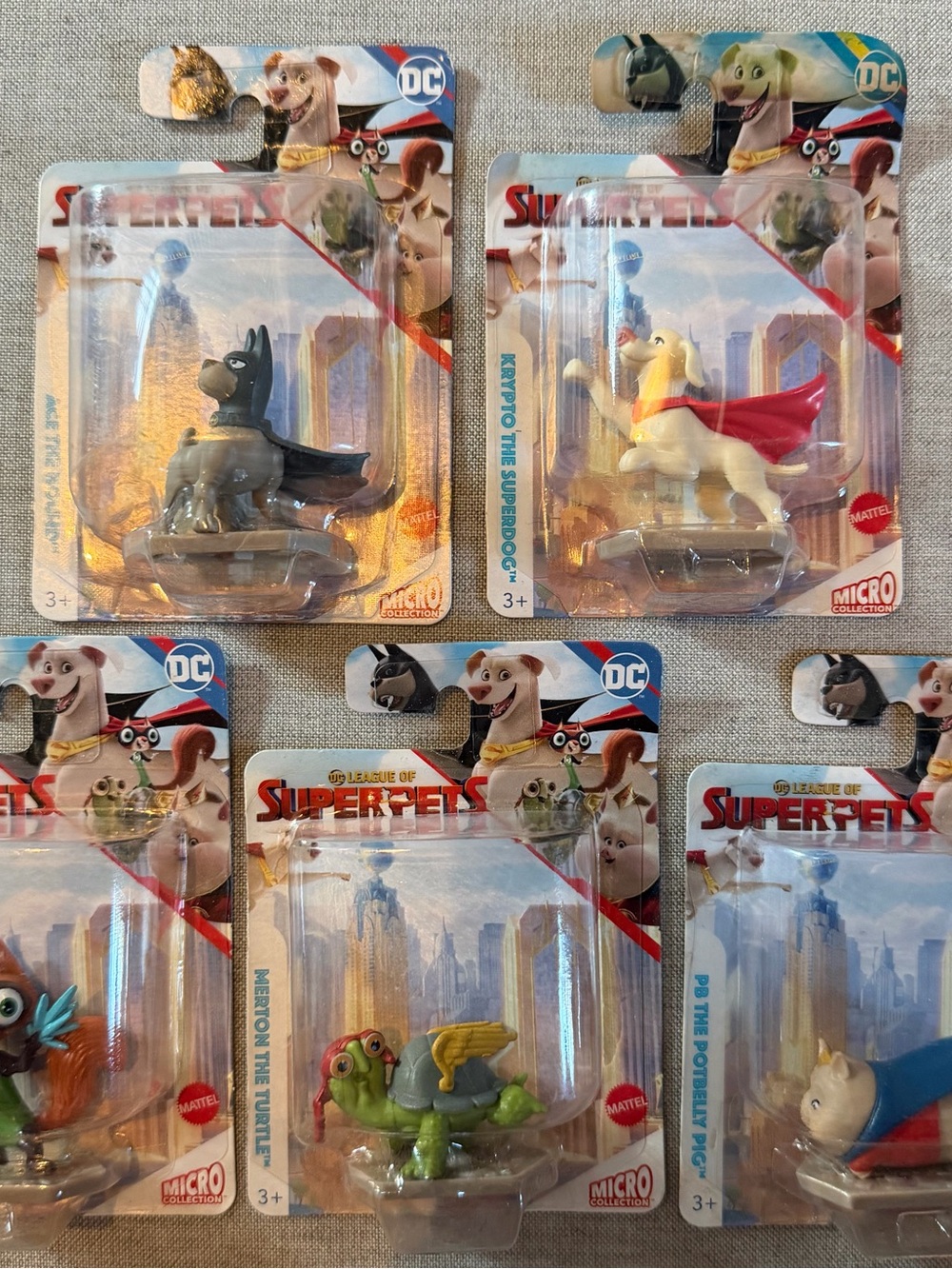 DC League of Super Pets Micro Collection by Mattel Complete Set of 5 New